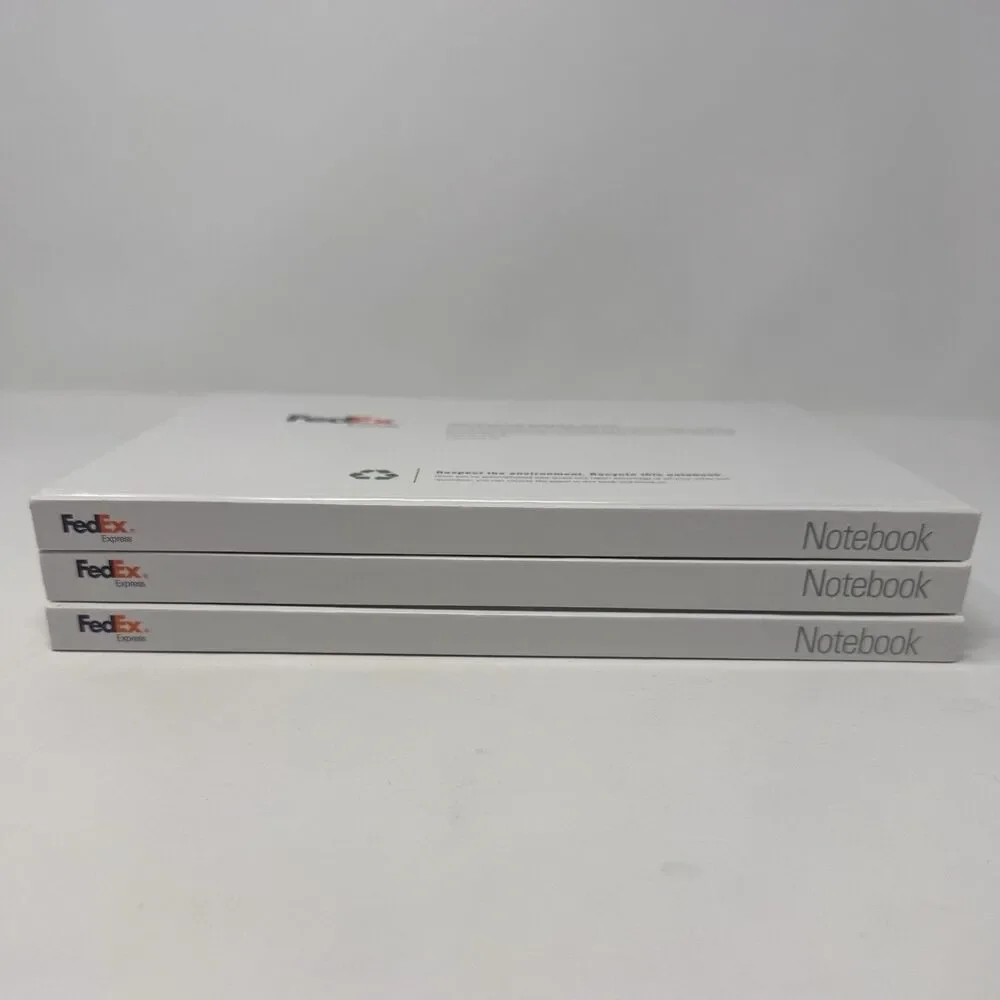 FedEx Express The World On Time Hardcover Notebook 192 Pages Set of 3 NEW UNUSED